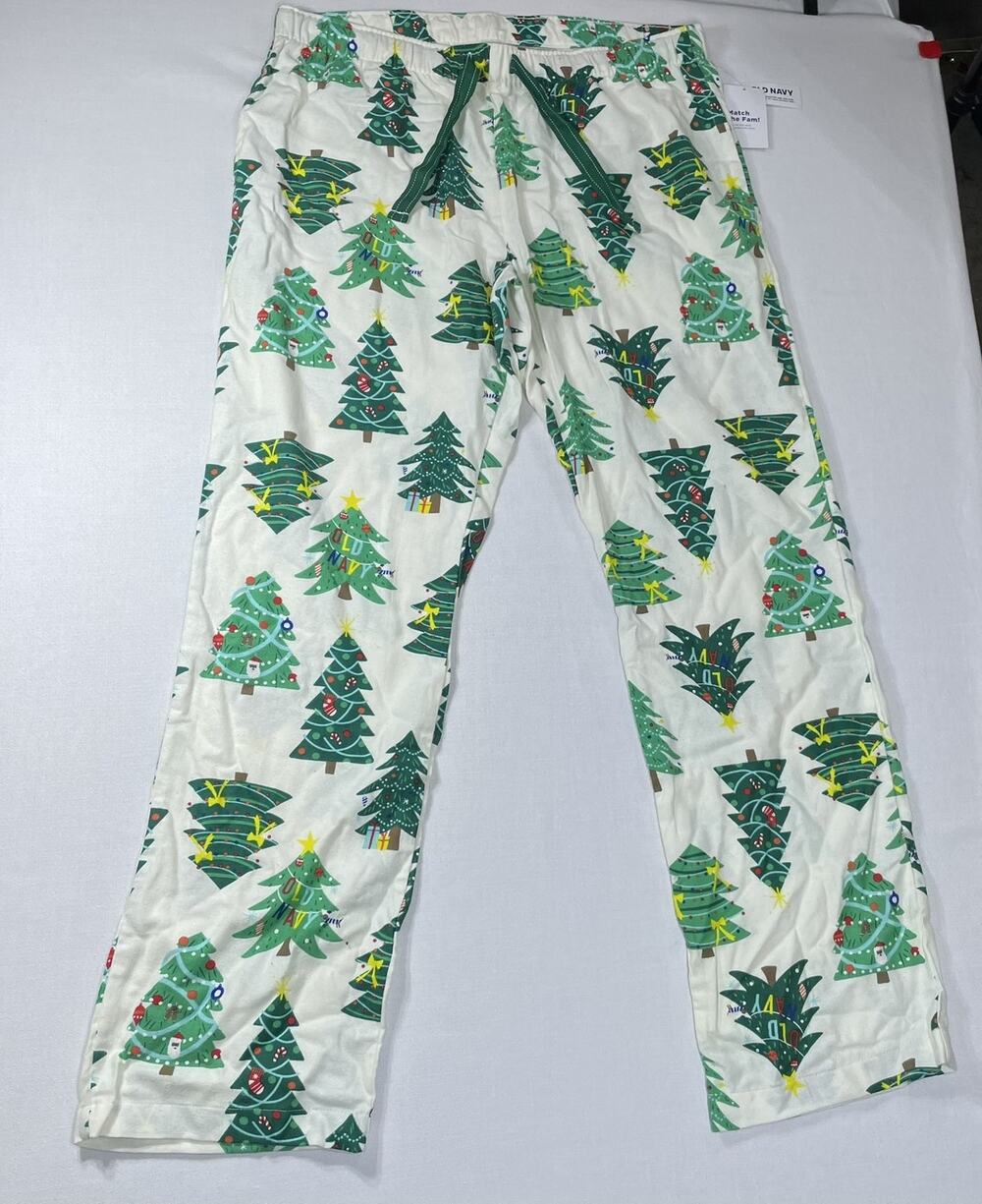 Old Navy Women’s L Christmas Tree Flannel Pajama Pants Match The Fam NWT